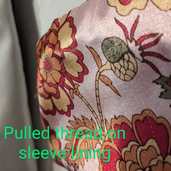 Three Stones Trench Coat with Vivid Lining - Large - Cream & Orange - Picture 10 of 11